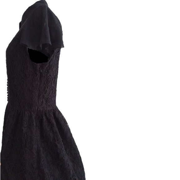Wednesday Adams-style Black Lace Dress with Collar (NWOT) - Kensie (S) ❧ - Picture 3 of 9